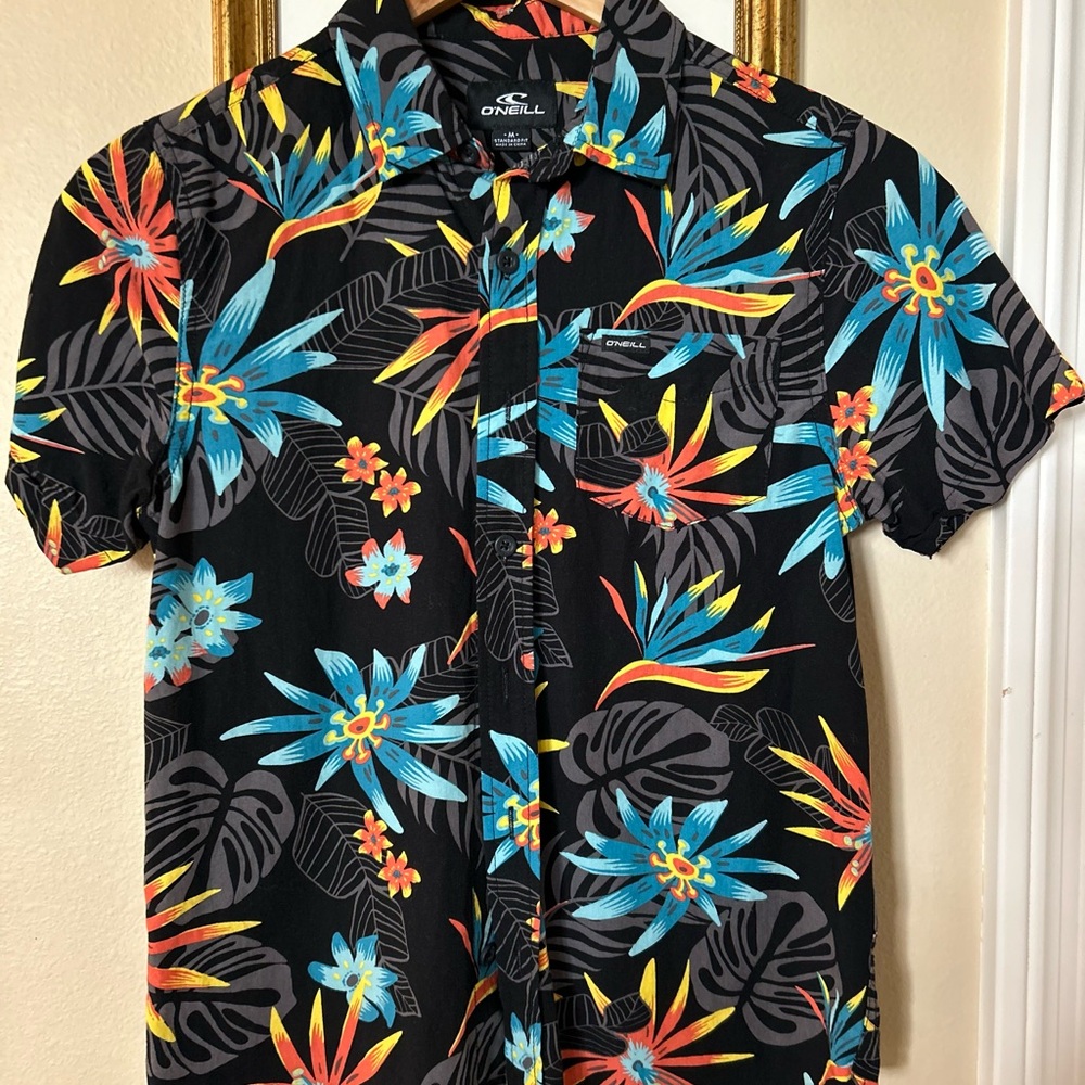 O'Neill Boy’s Floral Black Shirt
